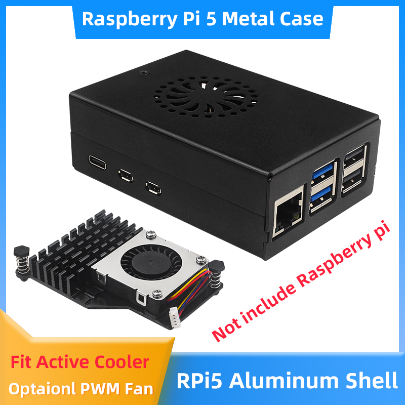 Raspberry Pi 5 8Gb Kit - Raspberry Pi 5 Obudowa ze stopu